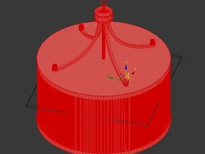 GLASS TUBE CHANDELIER 3D model