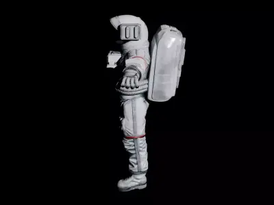 ASTRONAUT SPACESUIT CHARACTER HIGH QUALITY T POSE MODEL 3D model