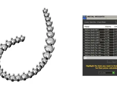 Earring 012 3D print model