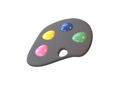 Palette v1 004 Low-poly 3D model