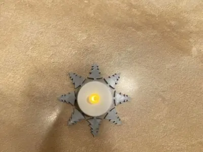 CHRISTMAS SNOWFLAKE LED TEA LIGHT HOLDER DECORATION 3D print model