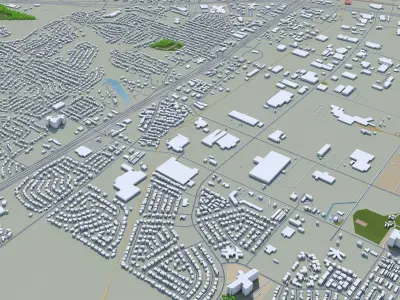 Waco Texas USA 35km Low-poly 3D model