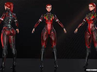 BABYPOOL Low-Poly Game Ready PBR 3D Character Low-poly 3D model