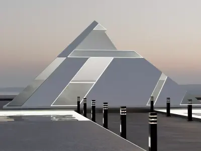 LYX PYRAMID HOUSE 3D MODEL Low-poly 3D model
