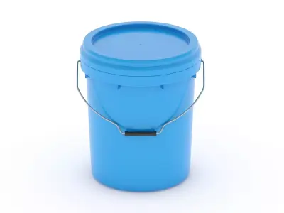 20L Plastic Bucket 3D model