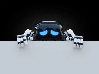 Cute Space Robot Rigged H-72 Solid Armor 3D model