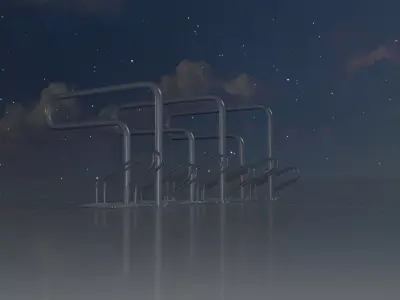 Bicycle Lean-to Parker Version 1 Low-poly 3D model