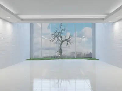 White Base Scenes Pack 3D model