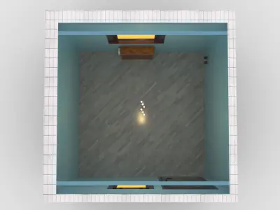 Bedroom Type 1 Interior Design without Furnitures 3D model