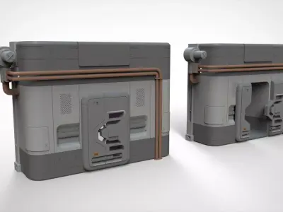 sci fi door 5 3D model