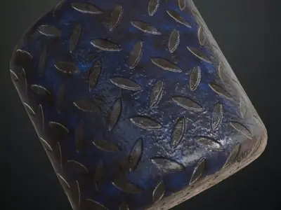 Dirty Rusty Treadplate PBR Seamless Texture