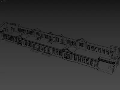 Industrial Warehouse 3D Model with Office Space 3D model