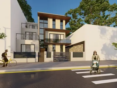 villa  casa Low-poly 3D model