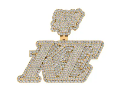 Crown Custom Iced-Out Pendant 3D print model