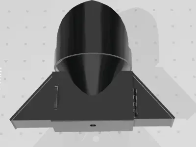 Steam locomotive head light 3D print model