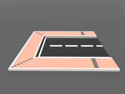 Road Voxel - 9 Low-poly 3D model