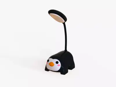 Penguin Desk Lamp Low-poly 3D model