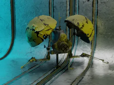 StarWars Pistoeka Sabotage Droid  Buzz Droid Low-poly 3D model