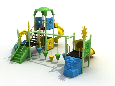  3D Metal Turtle Playpen 050 3D model