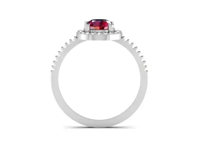 Diamond Ring For Women 3d Print Model 3D print model 18