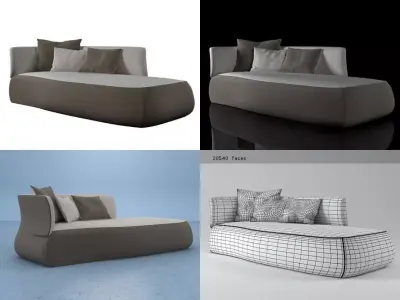 Fat Sofa FS230LD 3D model