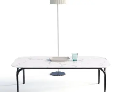 Capa Table and Lamp 3D model 3D model