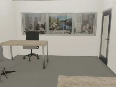 OFFICE ROOM LOWPOLY PBR 3D MODEL Low-poly 3D model