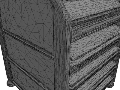 Modern Office Document Organizer Rack Low-poly 3D model