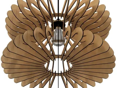 CEILING LIGHT LAMP 3D PRINT AND LASER CUT FILES MODEL 12 3D print model