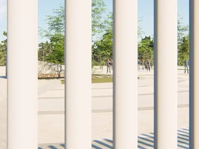 Flag salute place 2 3D model