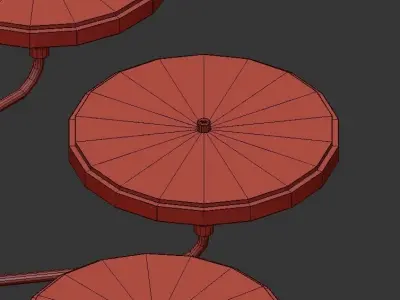 AX602 chandelier with shades 3D model