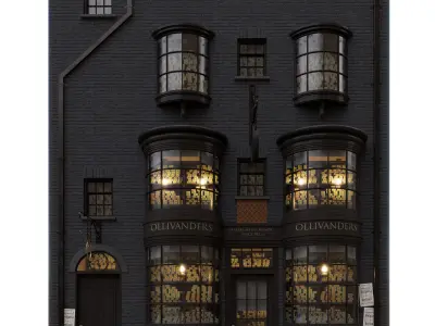 Ollivanders Wand Shop from Harry Potter 3D model