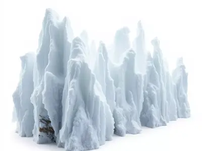 Glacier Peaks Ice model pack Low-poly 3D model