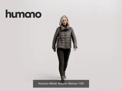 Humano 5-Pack - WINTER AUTUMN PEOPLE - 5x 3D models C