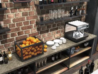 Bar counter 3D model