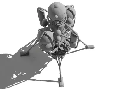 Lander 1950 Moonlander for 3D Print 3D print model