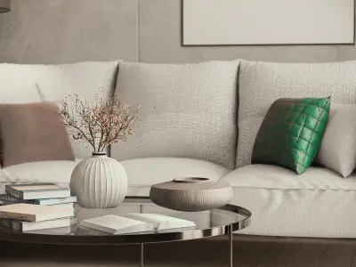 Minimalist Living room 3D model