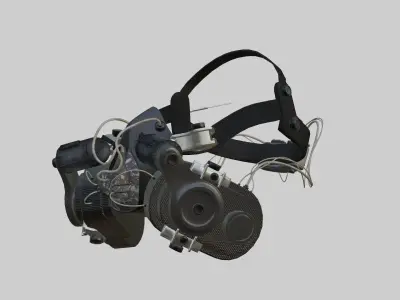 Sci-Fi mask Low-poly 3D model