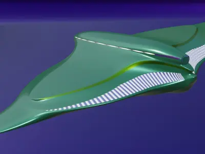 Sci Fi SpaceShip 3d Printable Model 3D print model