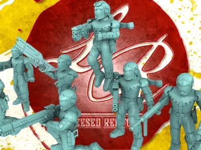 Zeon Sept Normal Infantry and Ball Drones 3D print model