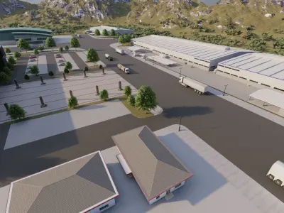 Industrial Factory-Factory building 3D model