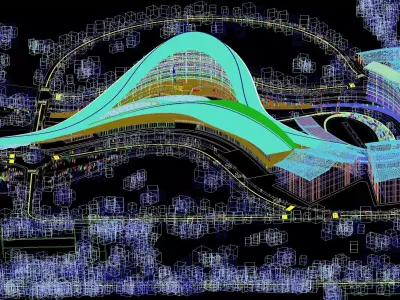 Riverfront Cultural Ribbon Complex 3D model