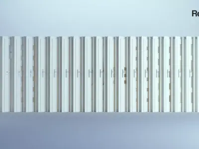 Indoor Outdoor White Door Set 3 3D model