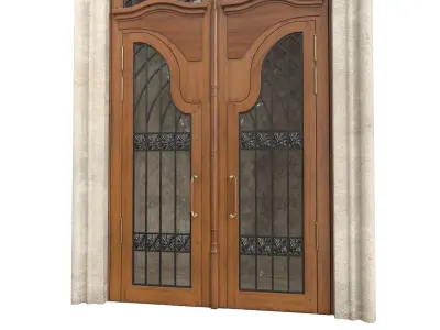 Entrance classic door 143 3D model