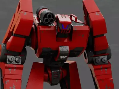 Combat Droid rigged character 3D model purchase