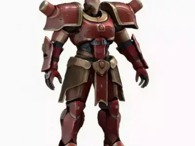 10 Sci-Fi Warrior Characters Bundle Robot Android Game Ready 3D Model Pack