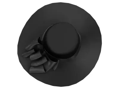 Beverly Hill Stepmom Hat Low-poly 3D model