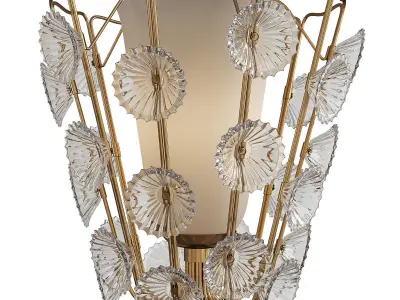 Rare Brass and Flower Pendant Low-poly 3D model