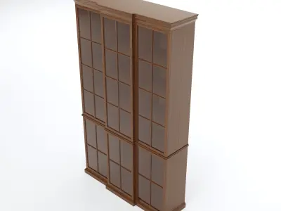 Bookcase made by HRC with Glass doors 3D model