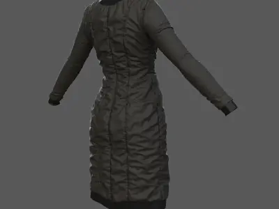 SciFi Puffed Dress Marvelous Designer 3D model